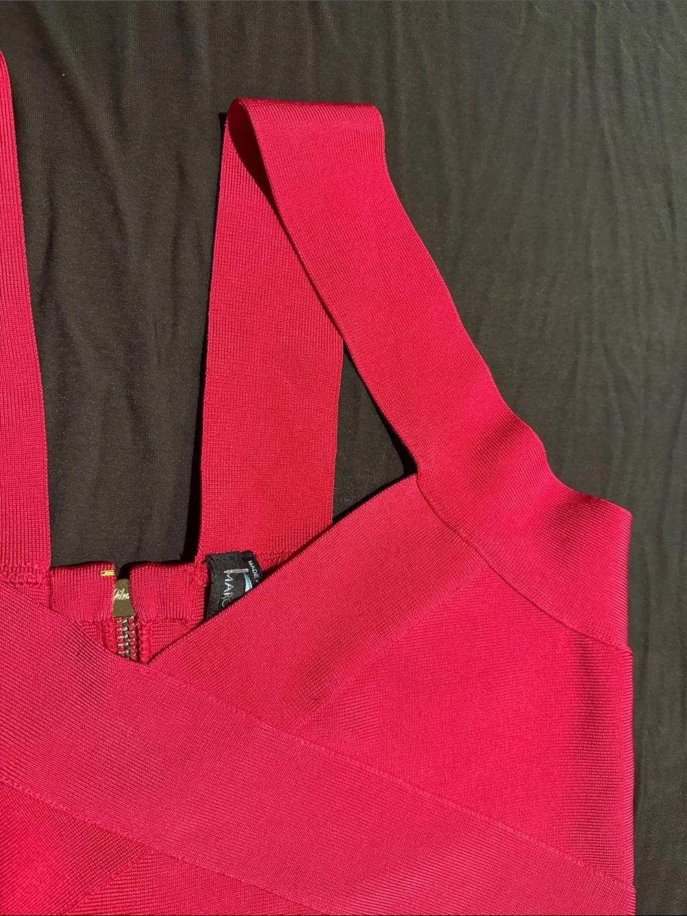 New Guess Marciano Hot Fuschia Pink Bandage Stretch Crop Top L